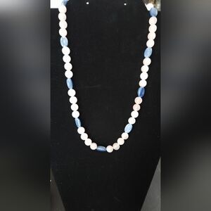 Jay King- Desert Rose Trading Rose Quartz And Kyanite Beaded Necklace